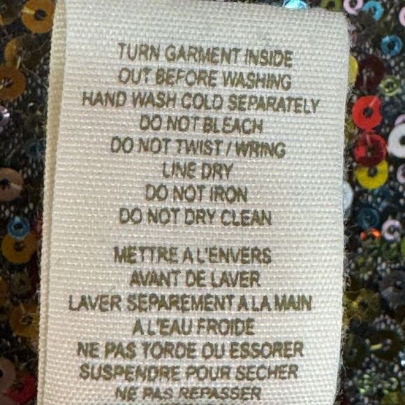 Free People Intimately Slip Dress Size Medium Multicolor Sequin Colorful Party - Picture 8 of 9